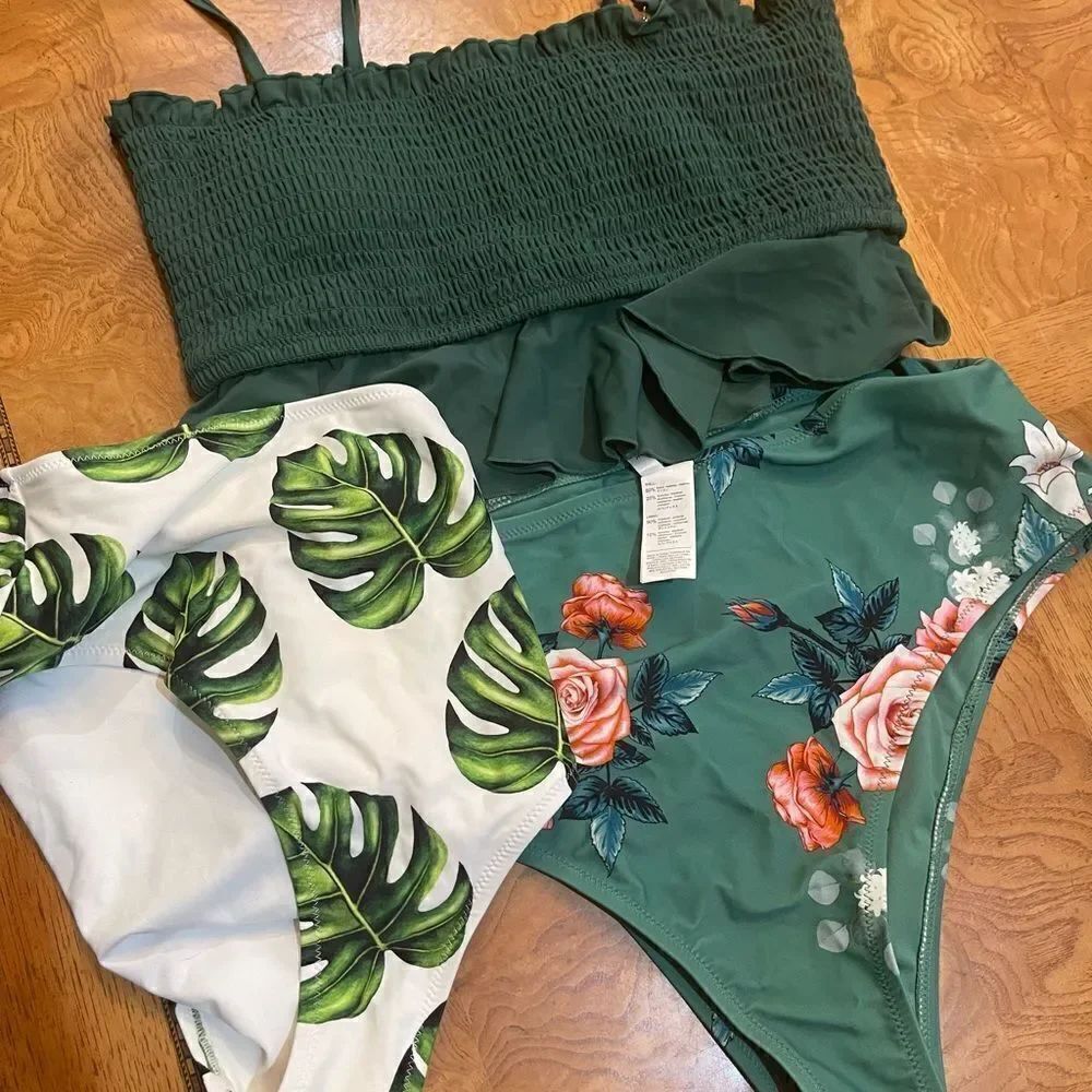 SMOKED BIKINI Bandeau with Two Alternate Bottoms!